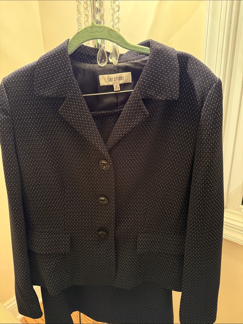 Suit Studio Black Pinstripe Tailored Blazer